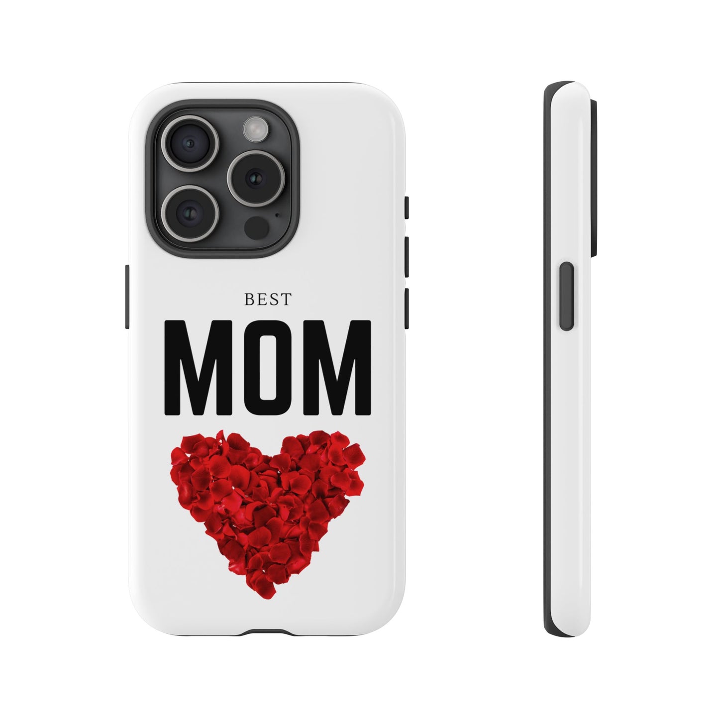 Best Mom Phone Case — Red Rose Heart Mother's Day Protective Cover