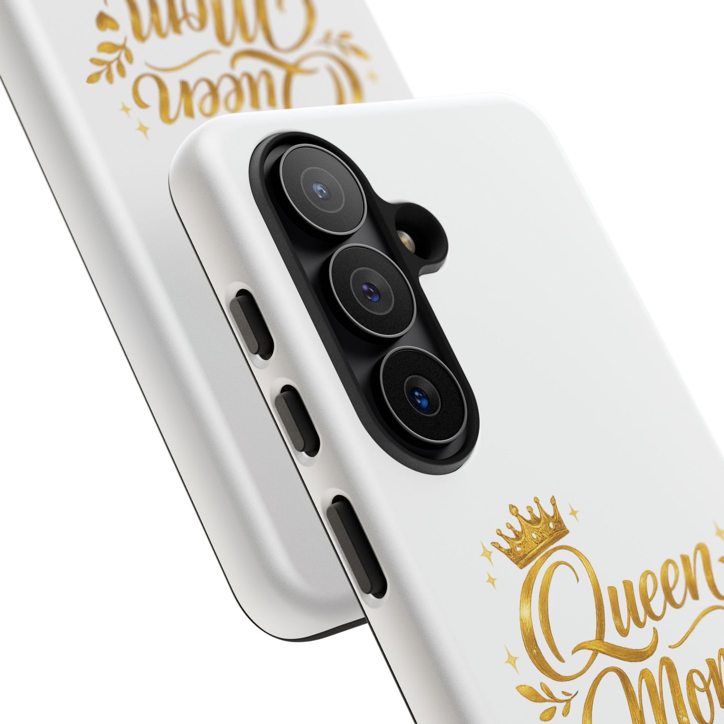 Queen Mom Tough Phone Case — Gold Crown Design, Protective Slim Armor