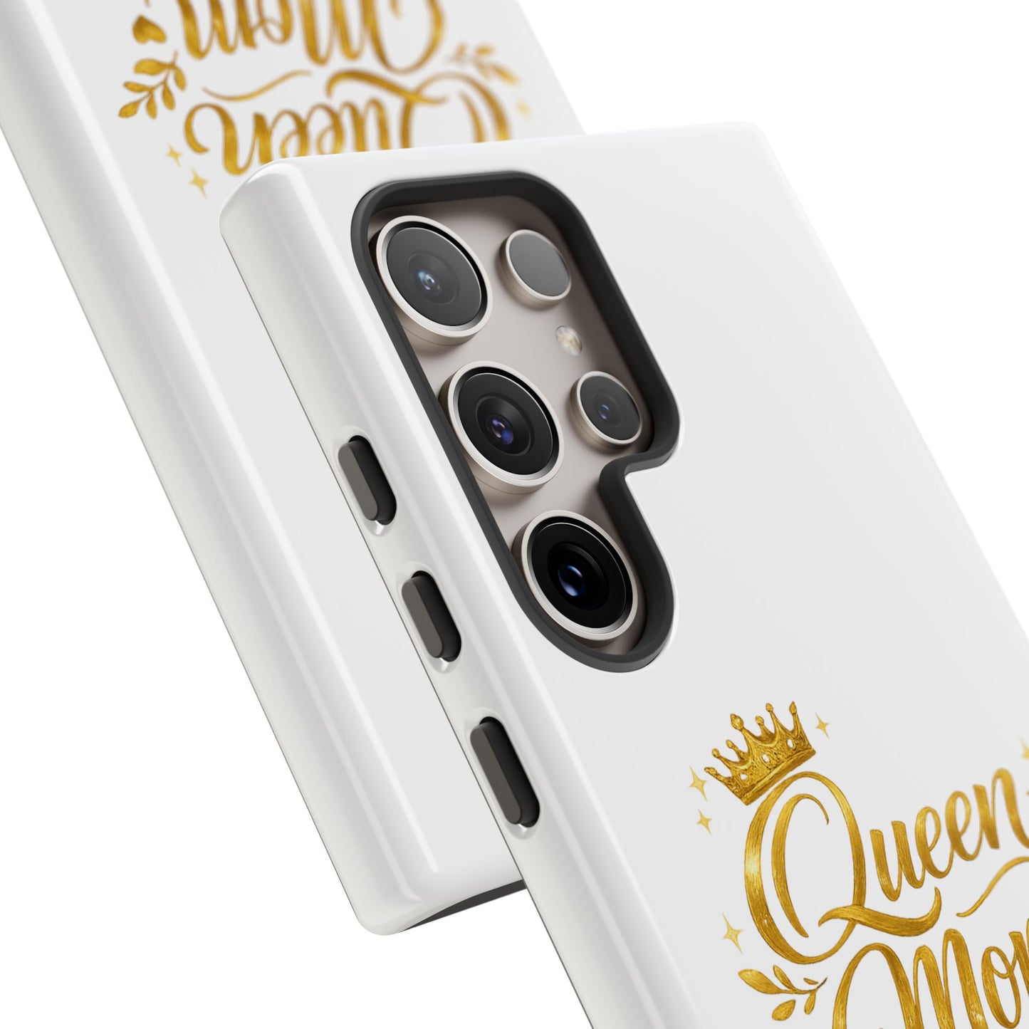 Queen Mom Tough Phone Case — Gold Crown Design, Protective Slim Armor