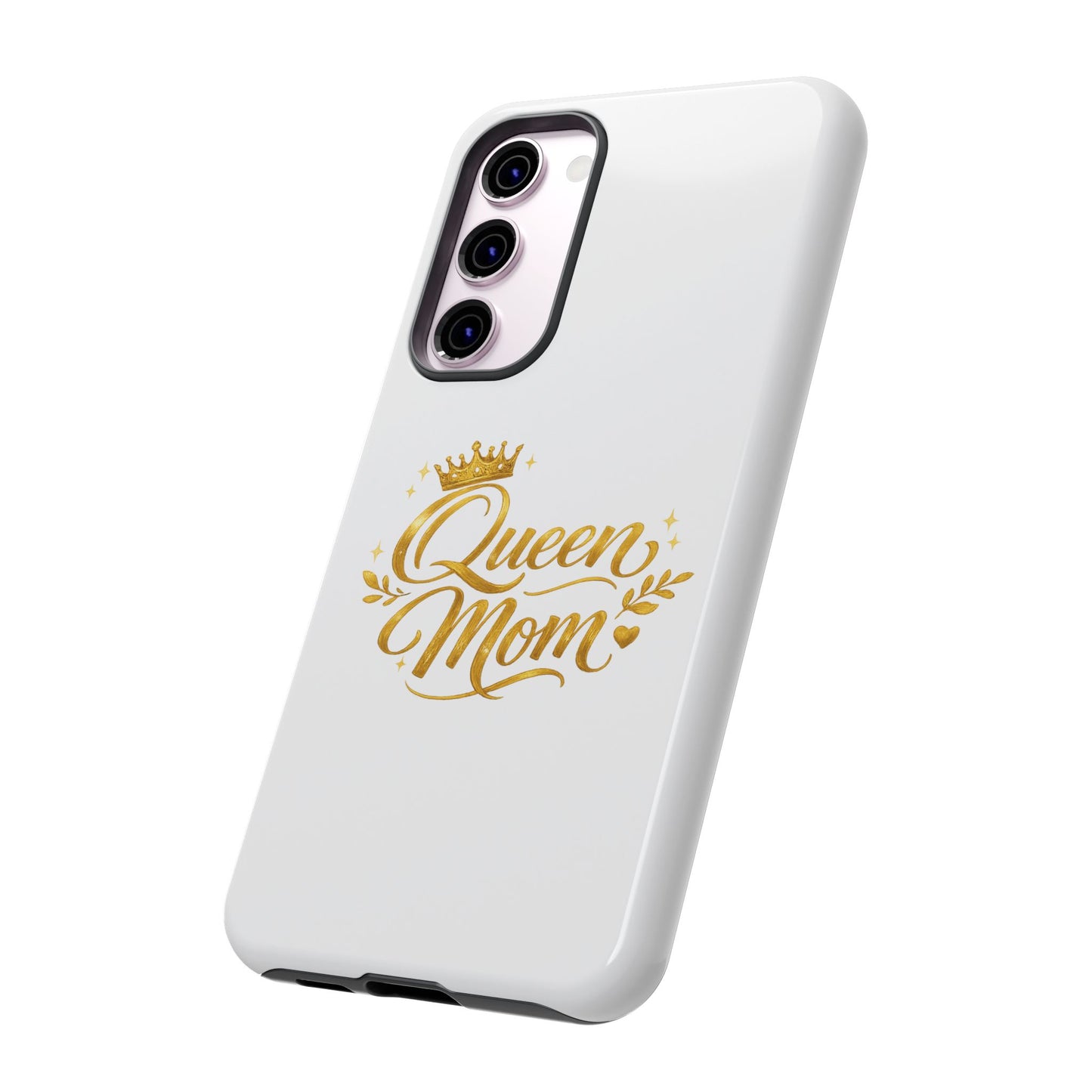 Queen Mom Tough Phone Case — Gold Crown Design, Protective Slim Armor