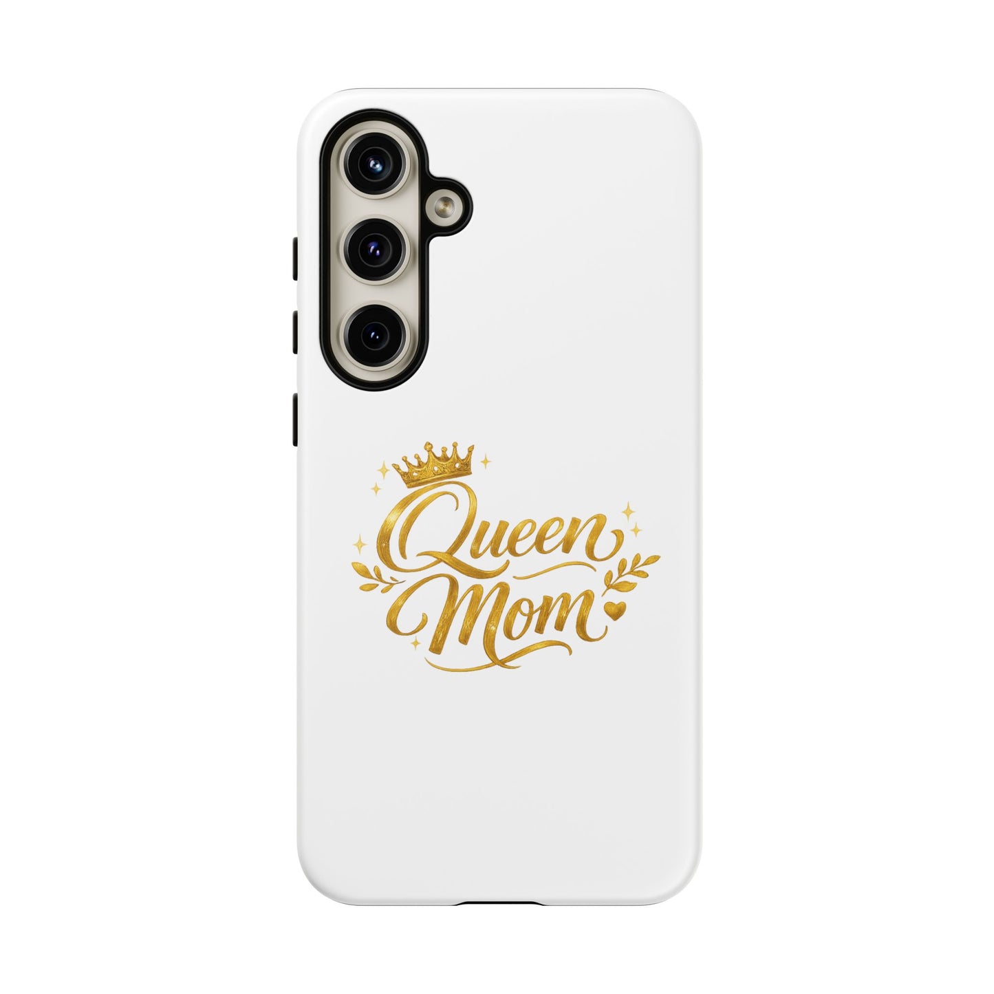 Queen Mom Tough Phone Case — Gold Crown Design, Protective Slim Armor