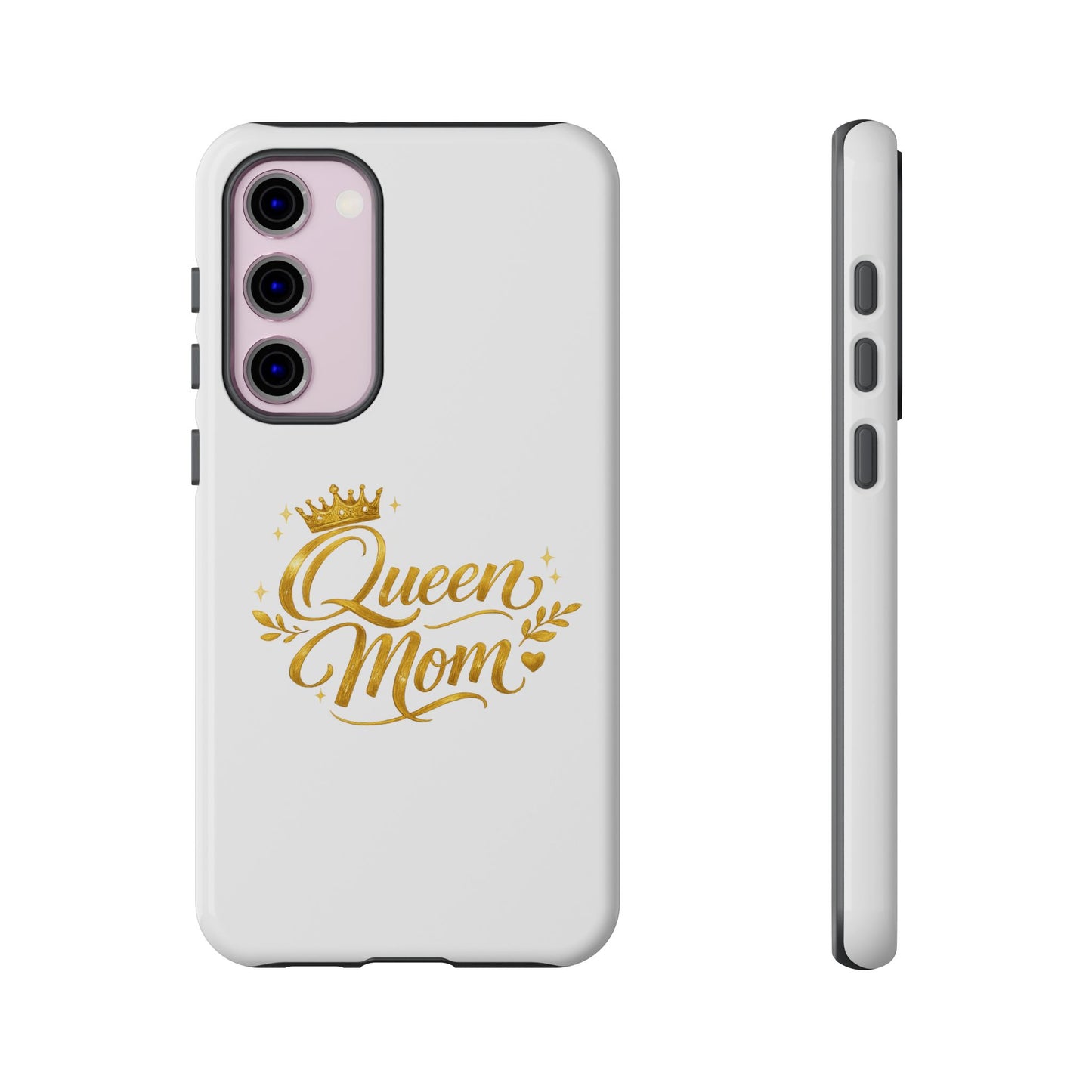Queen Mom Tough Phone Case — Gold Crown Design, Protective Slim Armor