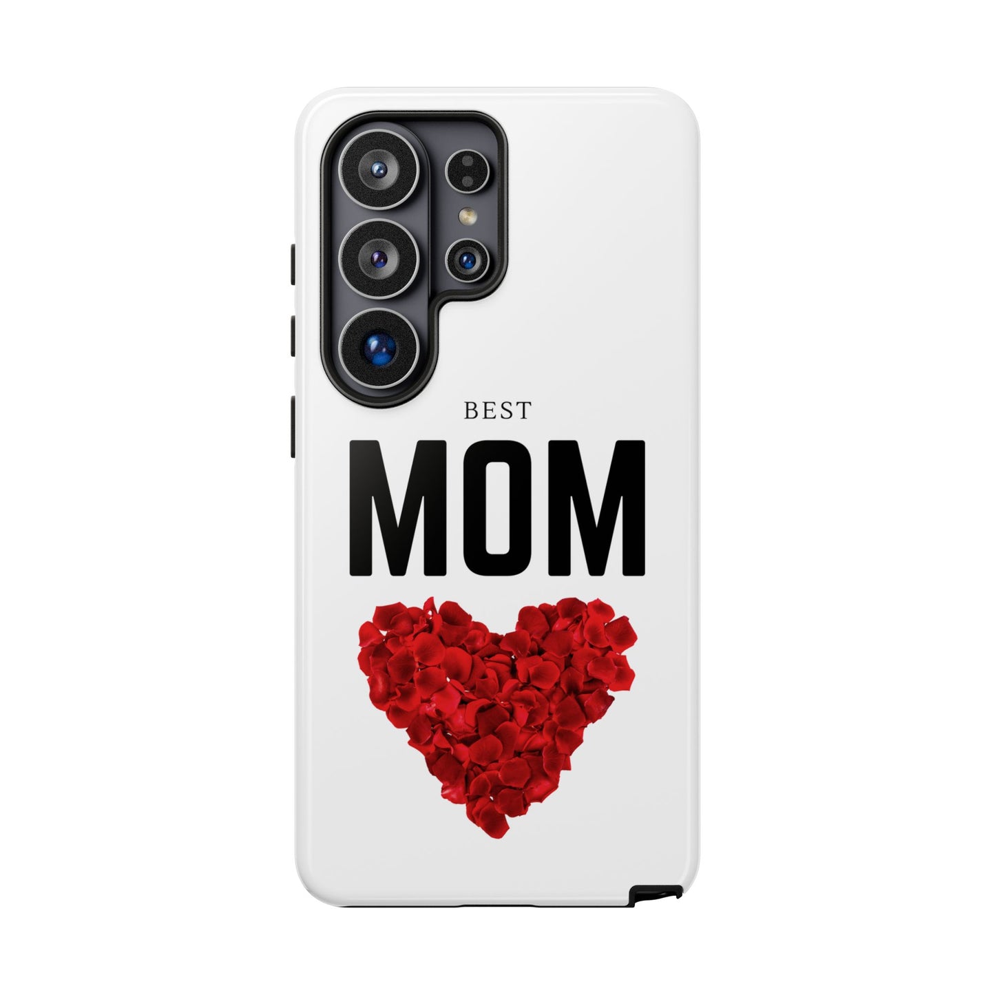 Best Mom Phone Case — Red Rose Heart Mother's Day Protective Cover