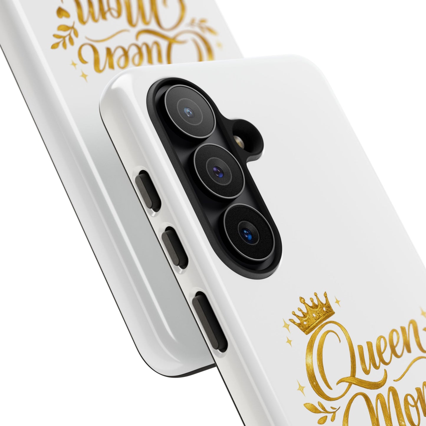 Queen Mom Tough Phone Case — Gold Crown Design, Protective Slim Armor