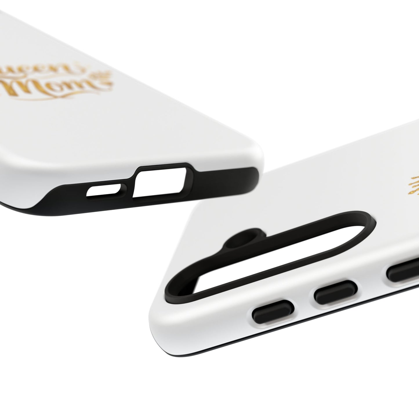 Queen Mom Tough Phone Case — Gold Crown Design, Protective Slim Armor