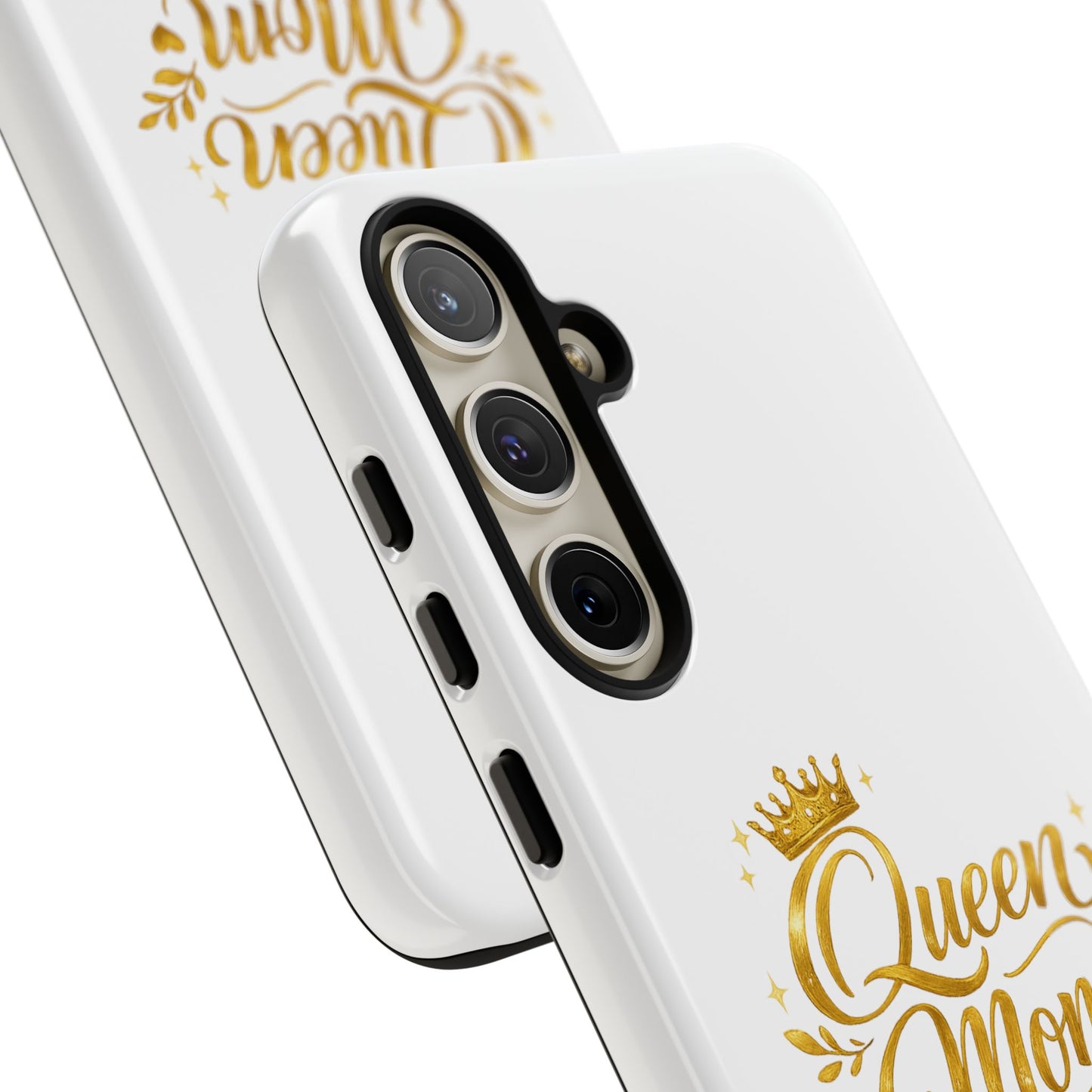 Queen Mom Tough Phone Case — Gold Crown Design, Protective Slim Armor