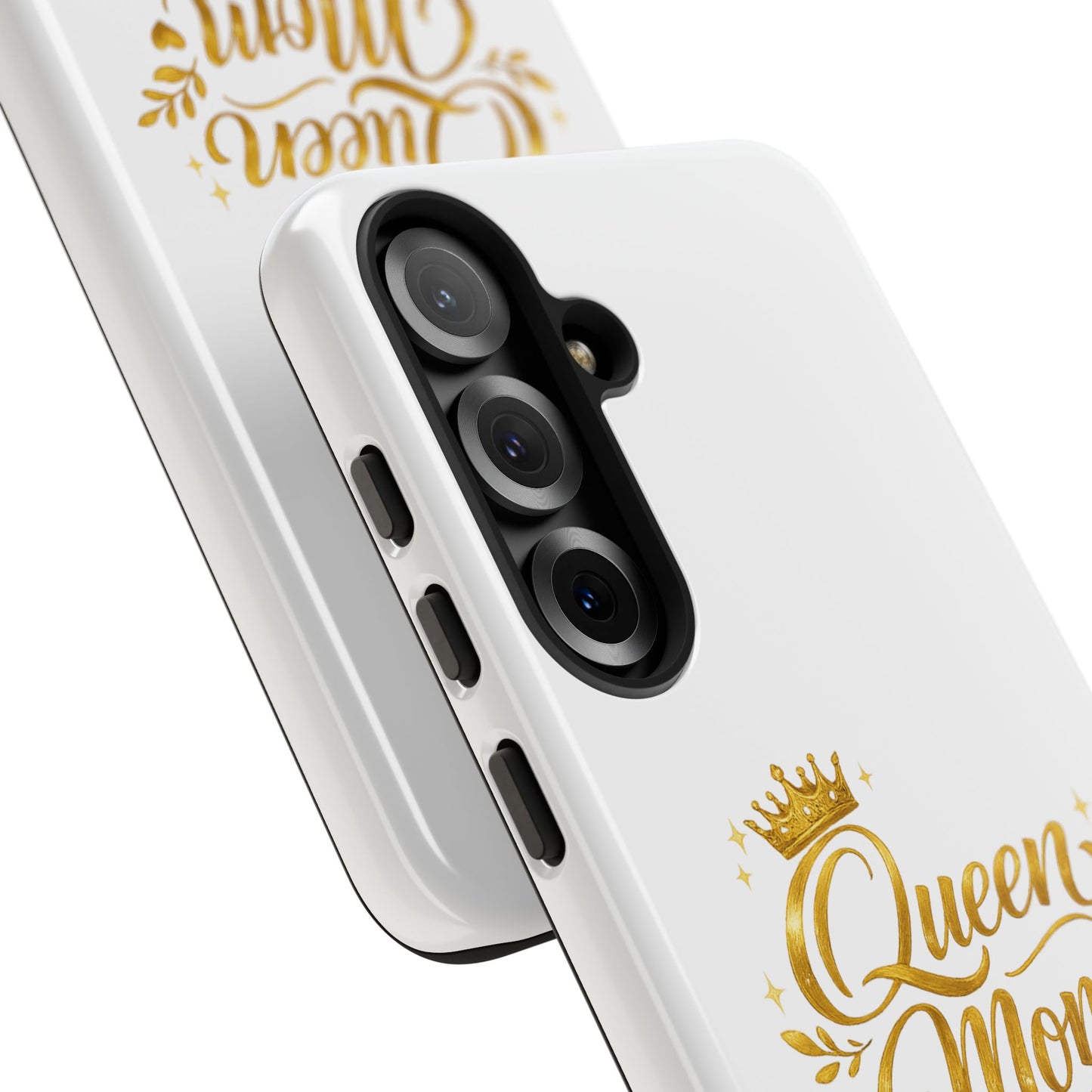 Queen Mom Tough Phone Case — Gold Crown Design, Protective Slim Armor