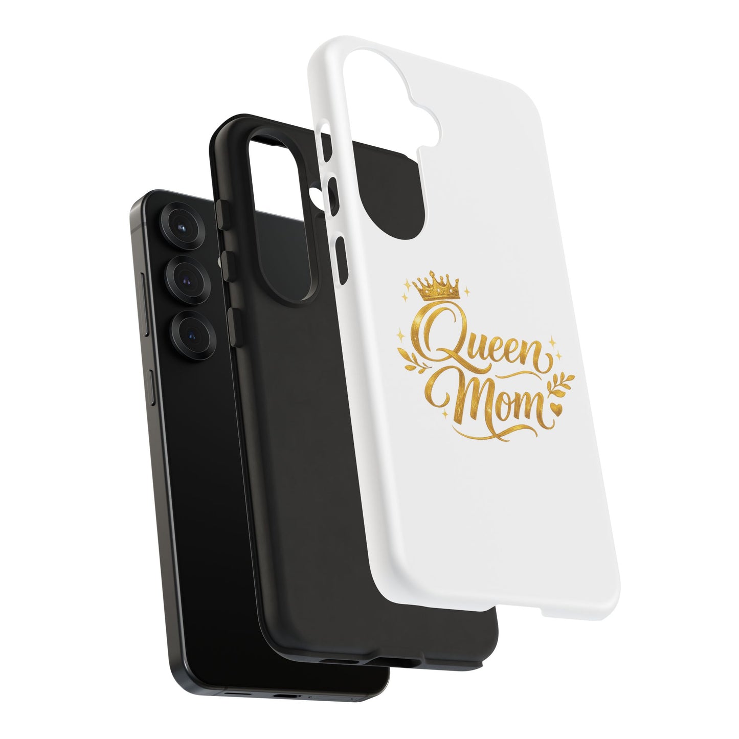 Queen Mom Tough Phone Case — Gold Crown Design, Protective Slim Armor