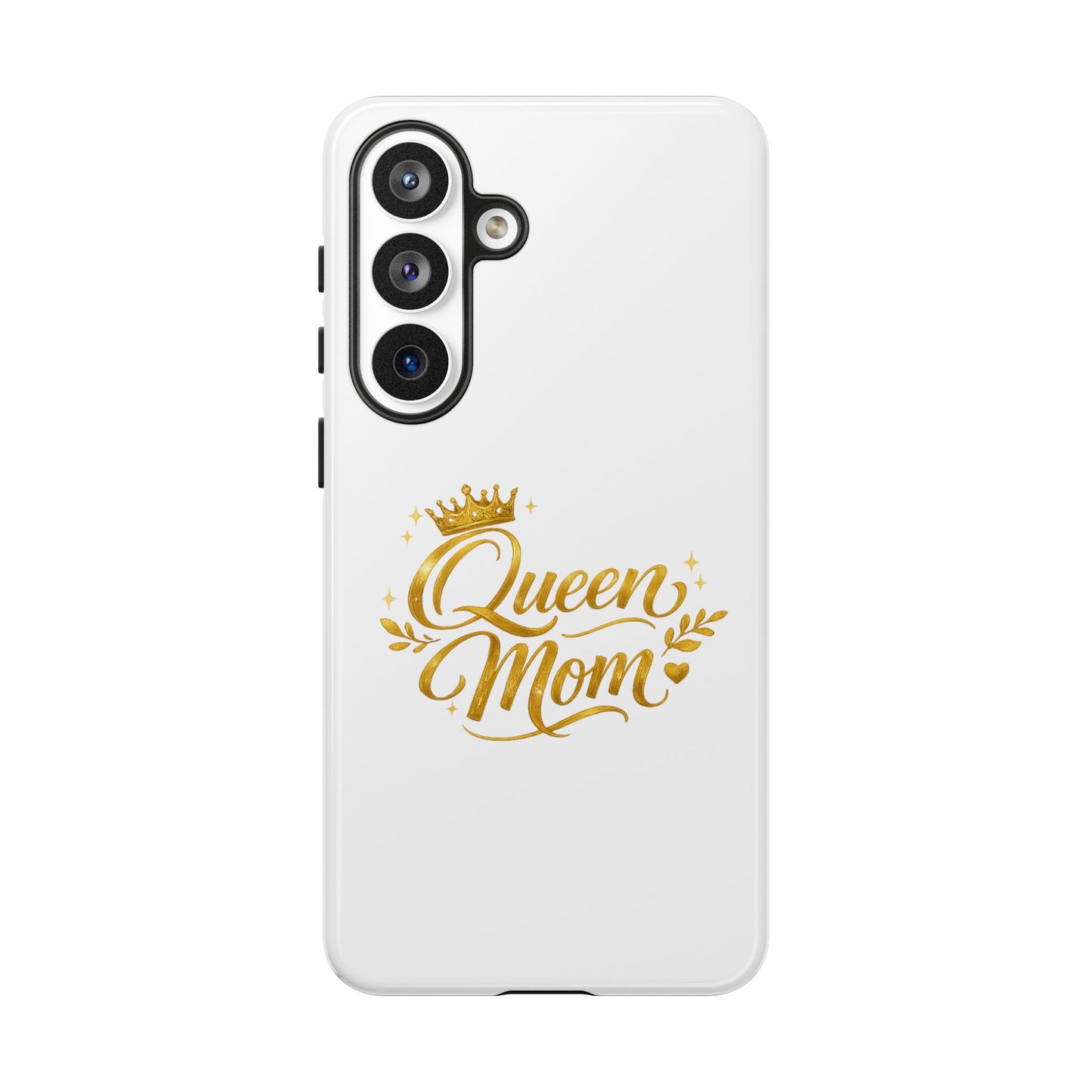 Queen Mom Tough Phone Case — Gold Crown Design, Protective Slim Armor