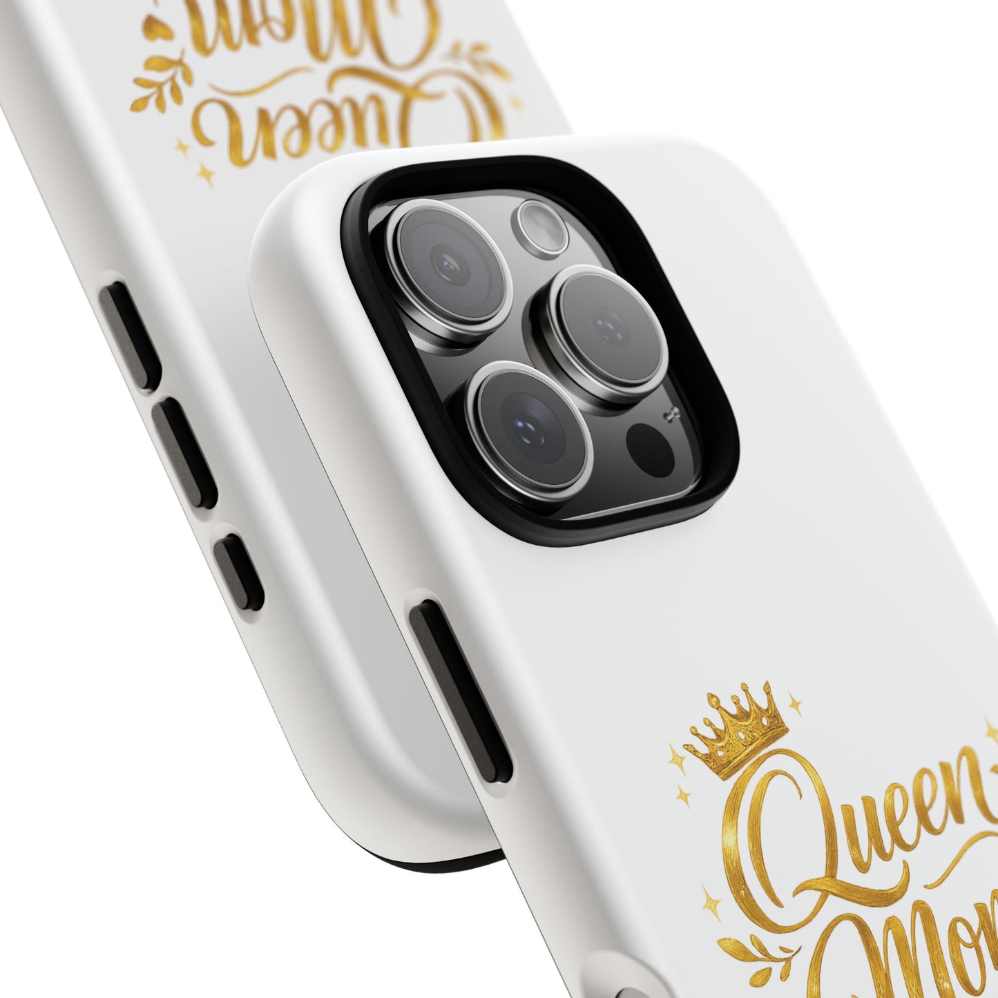 Queen Mom Tough Phone Case — Gold Crown Design, Protective Slim Armor