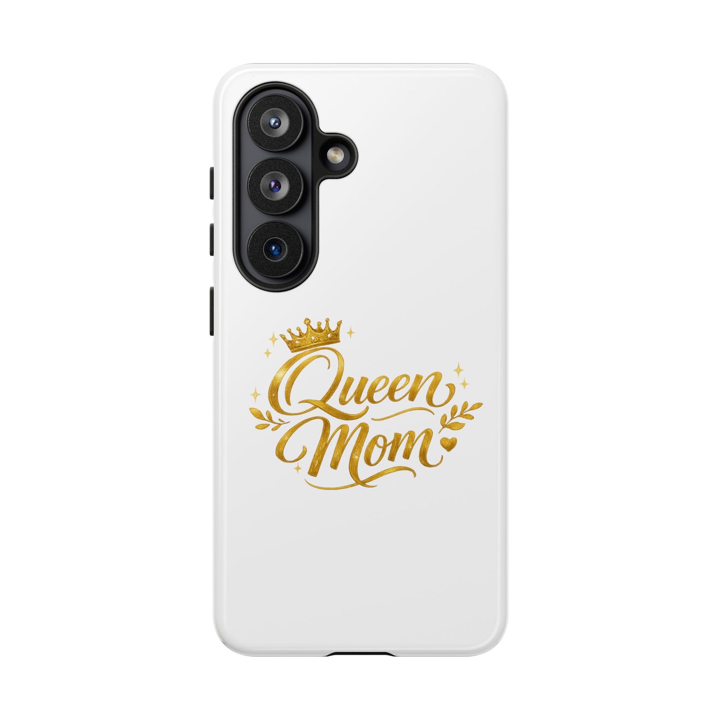 Queen Mom Tough Phone Case — Gold Crown Design, Protective Slim Armor
