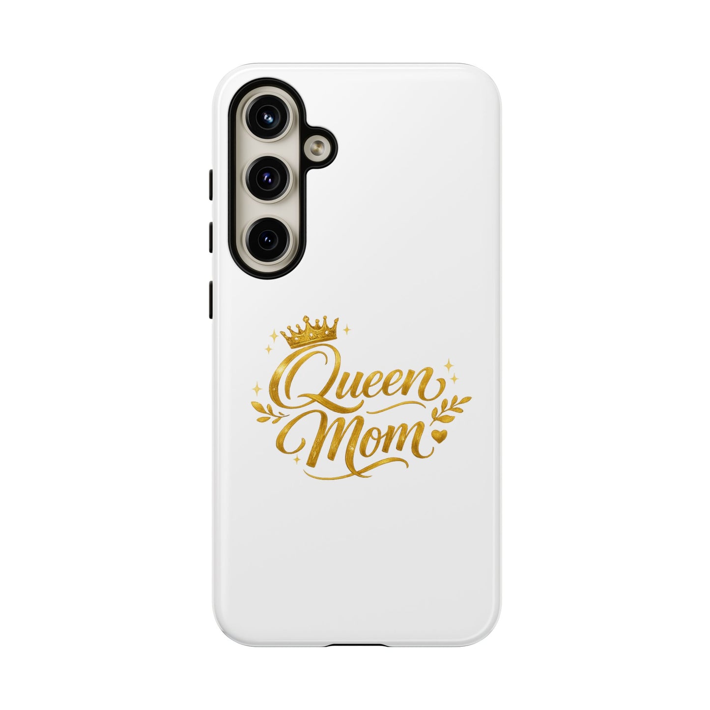 Queen Mom Tough Phone Case — Gold Crown Design, Protective Slim Armor