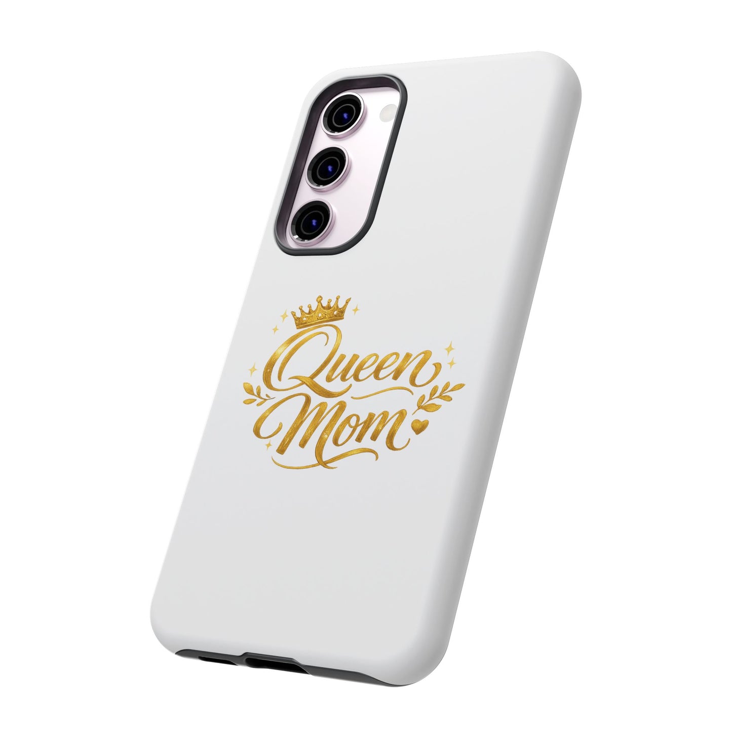 Queen Mom Tough Phone Case — Gold Crown Design, Protective Slim Armor