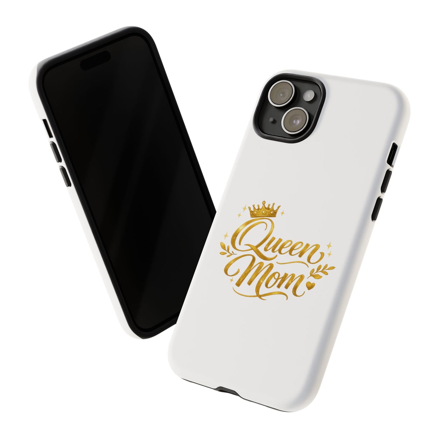 Queen Mom Tough Phone Case — Gold Crown Design, Protective Slim Armor