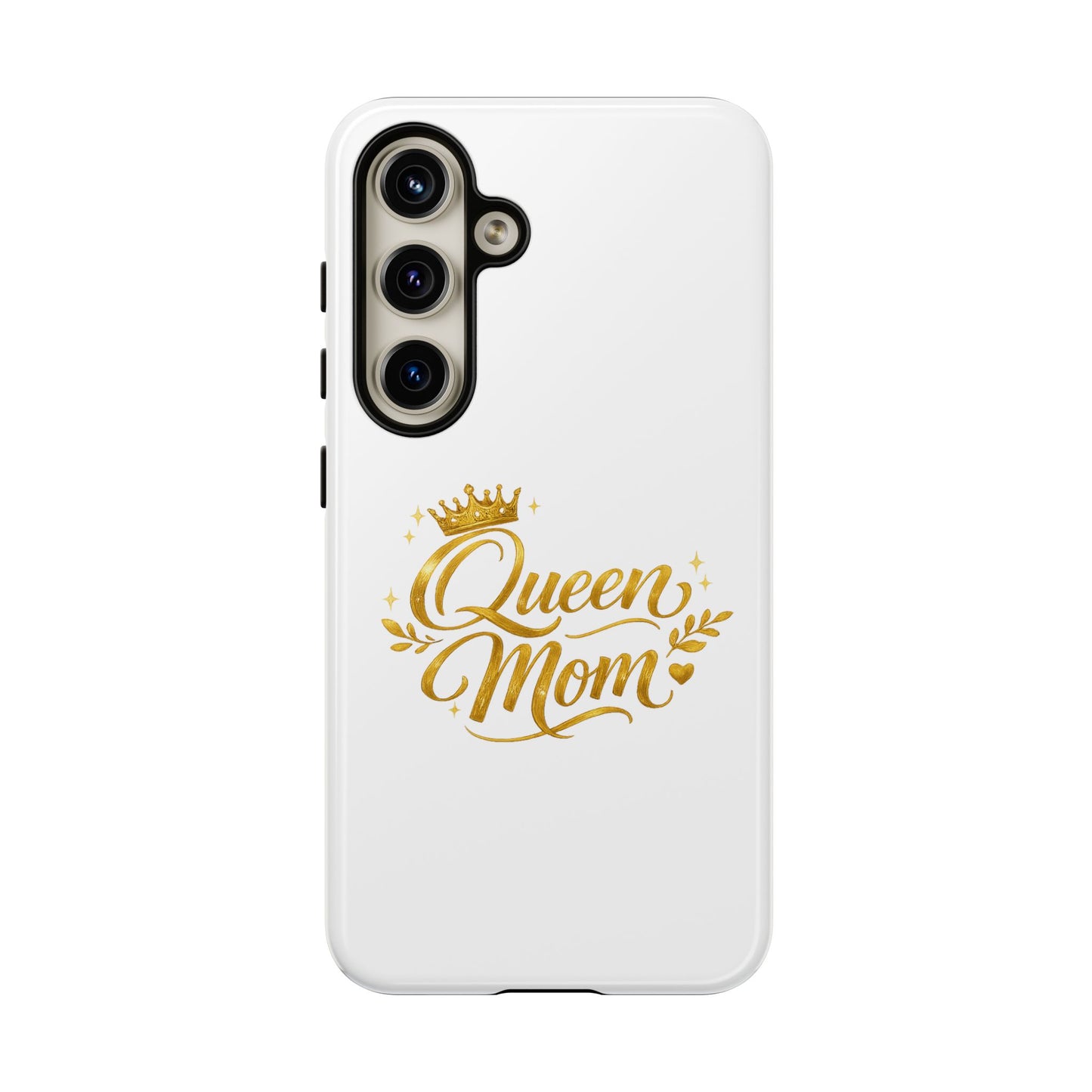 Queen Mom Tough Phone Case — Gold Crown Design, Protective Slim Armor