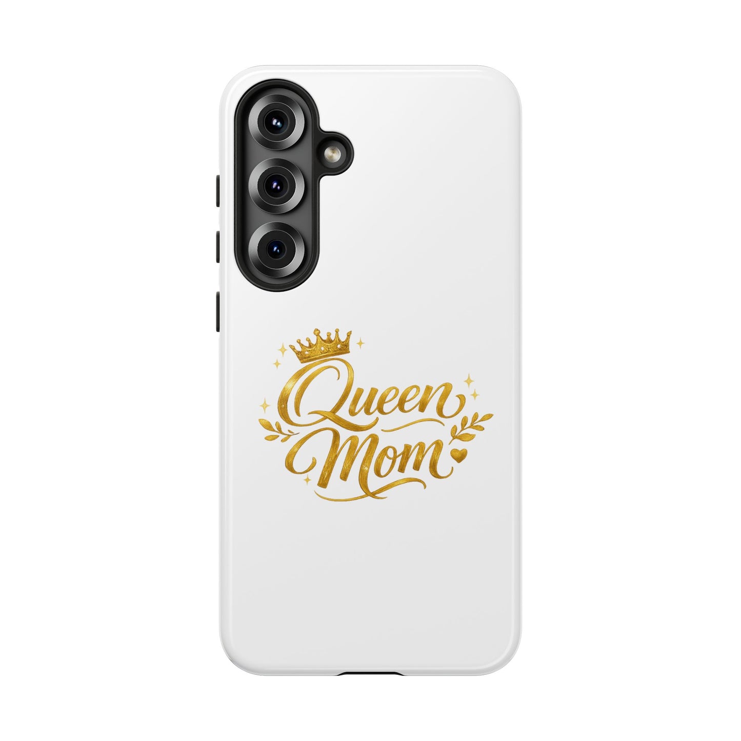 Queen Mom Tough Phone Case — Gold Crown Design, Protective Slim Armor