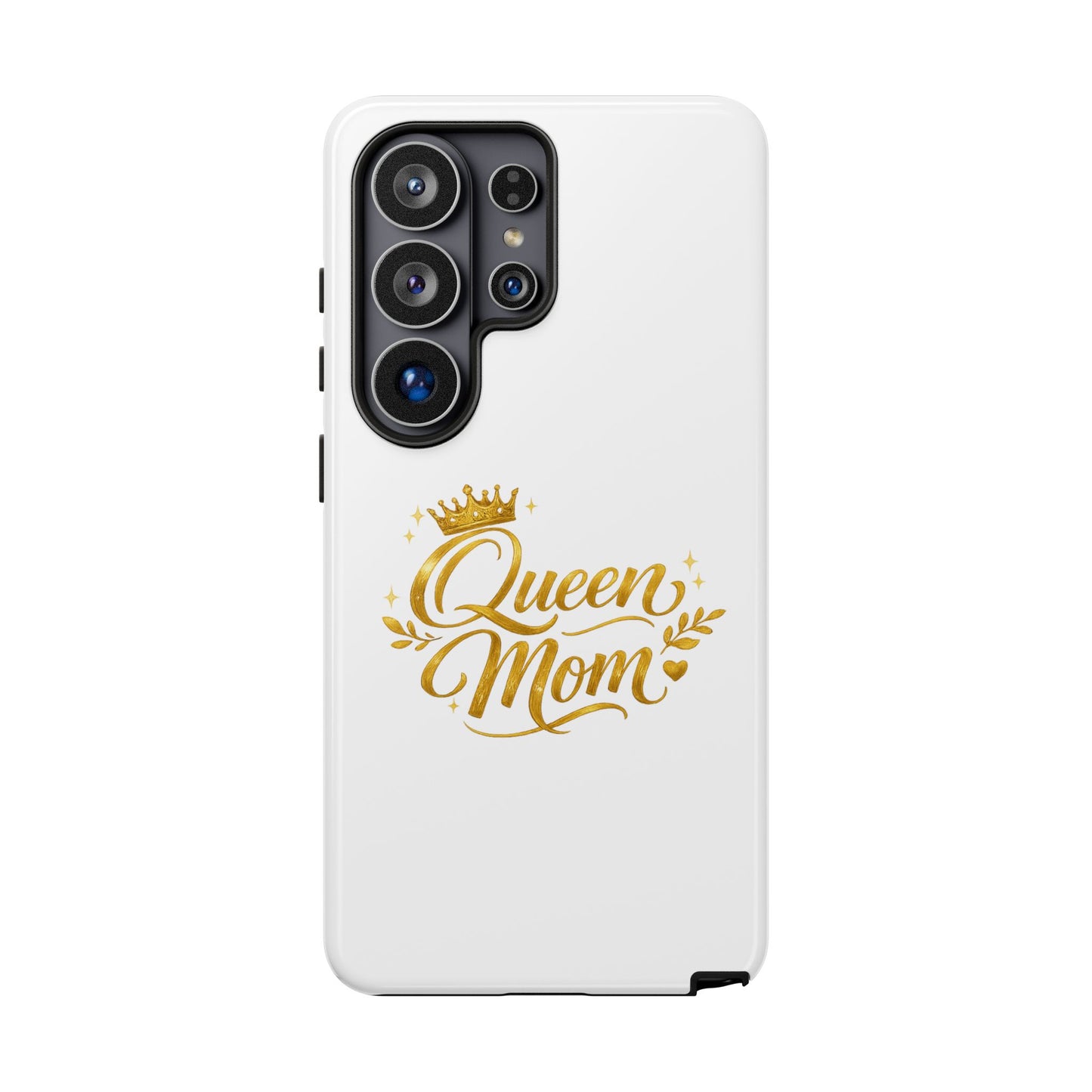 Queen Mom Tough Phone Case — Gold Crown Design, Protective Slim Armor
