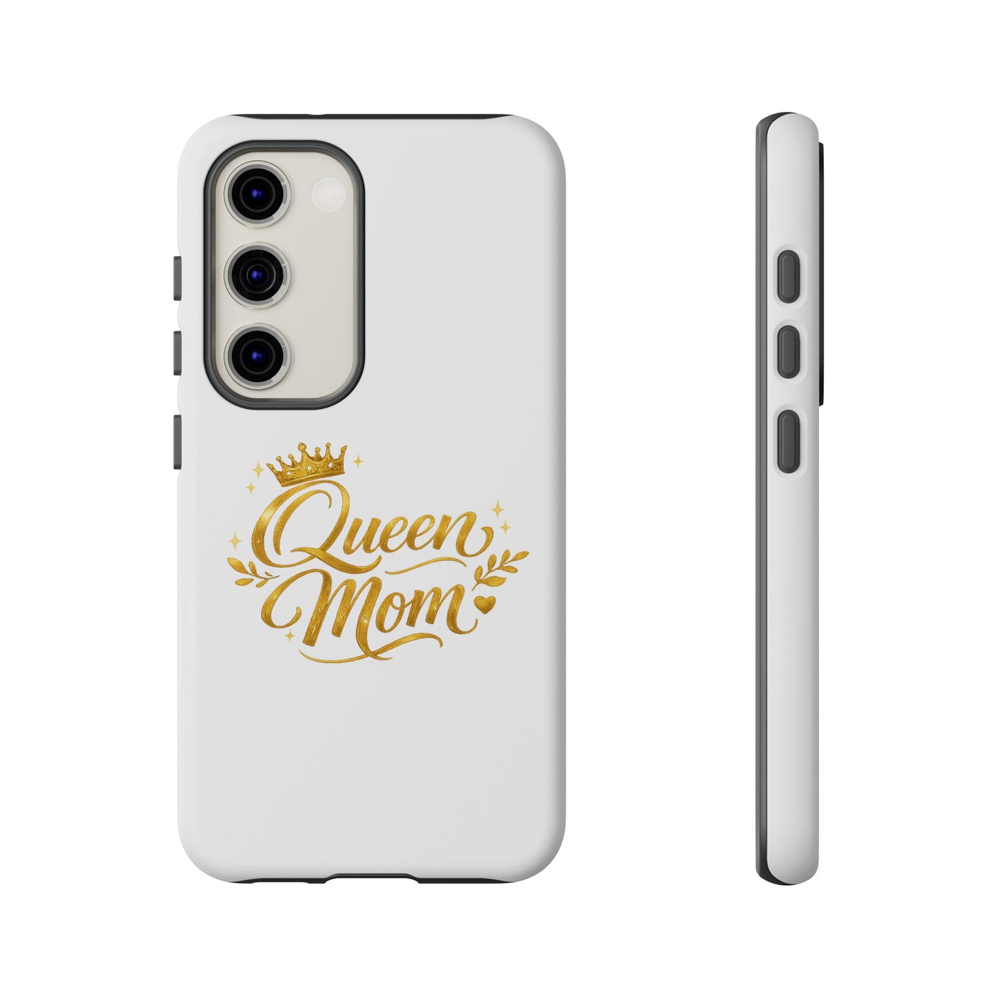 Queen Mom Tough Phone Case — Gold Crown Design, Protective Slim Armor