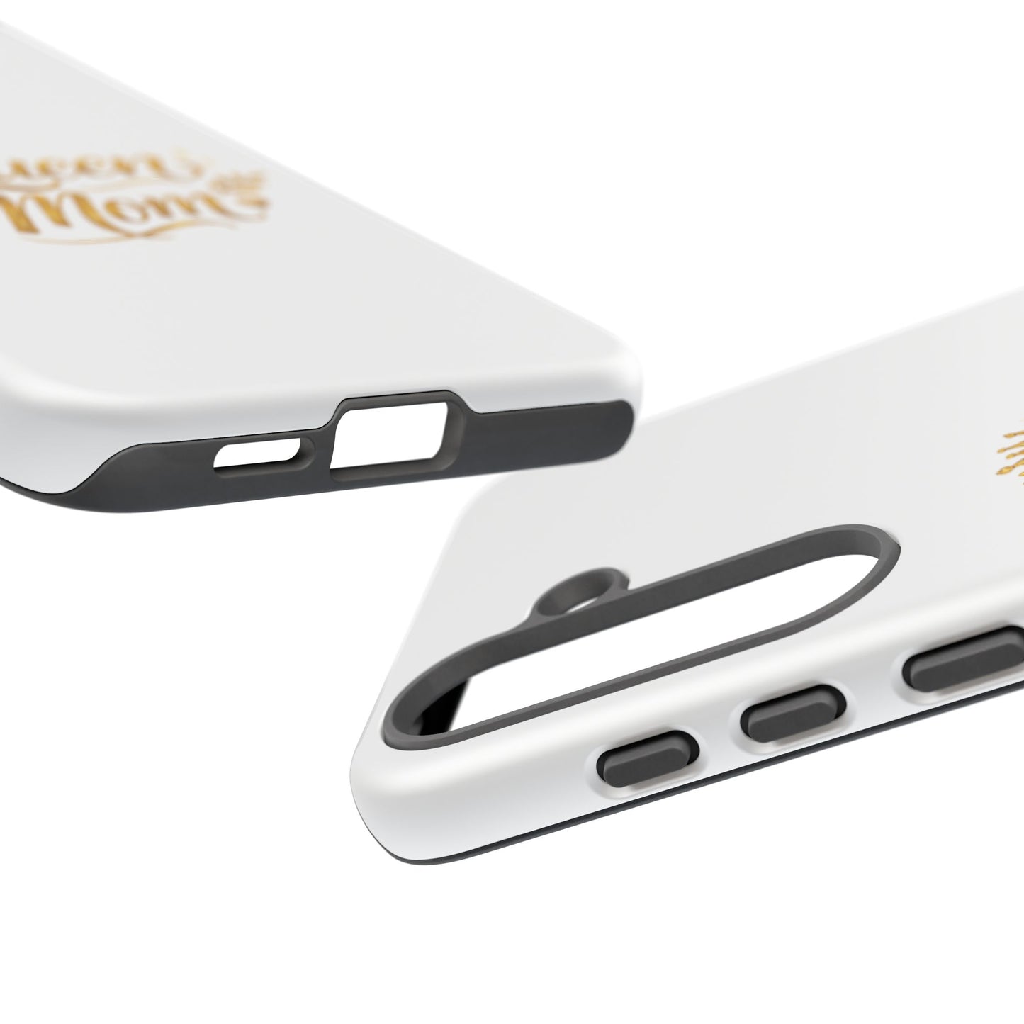 Queen Mom Tough Phone Case — Gold Crown Design, Protective Slim Armor