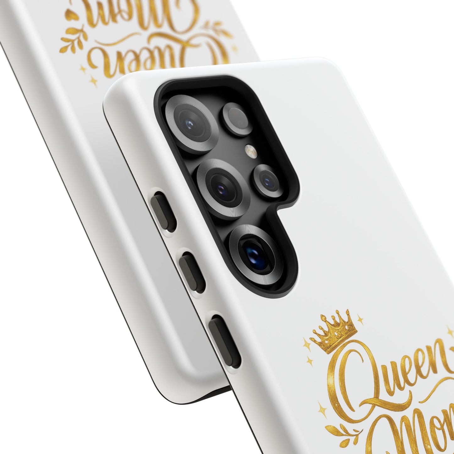 Queen Mom Tough Phone Case — Gold Crown Design, Protective Slim Armor