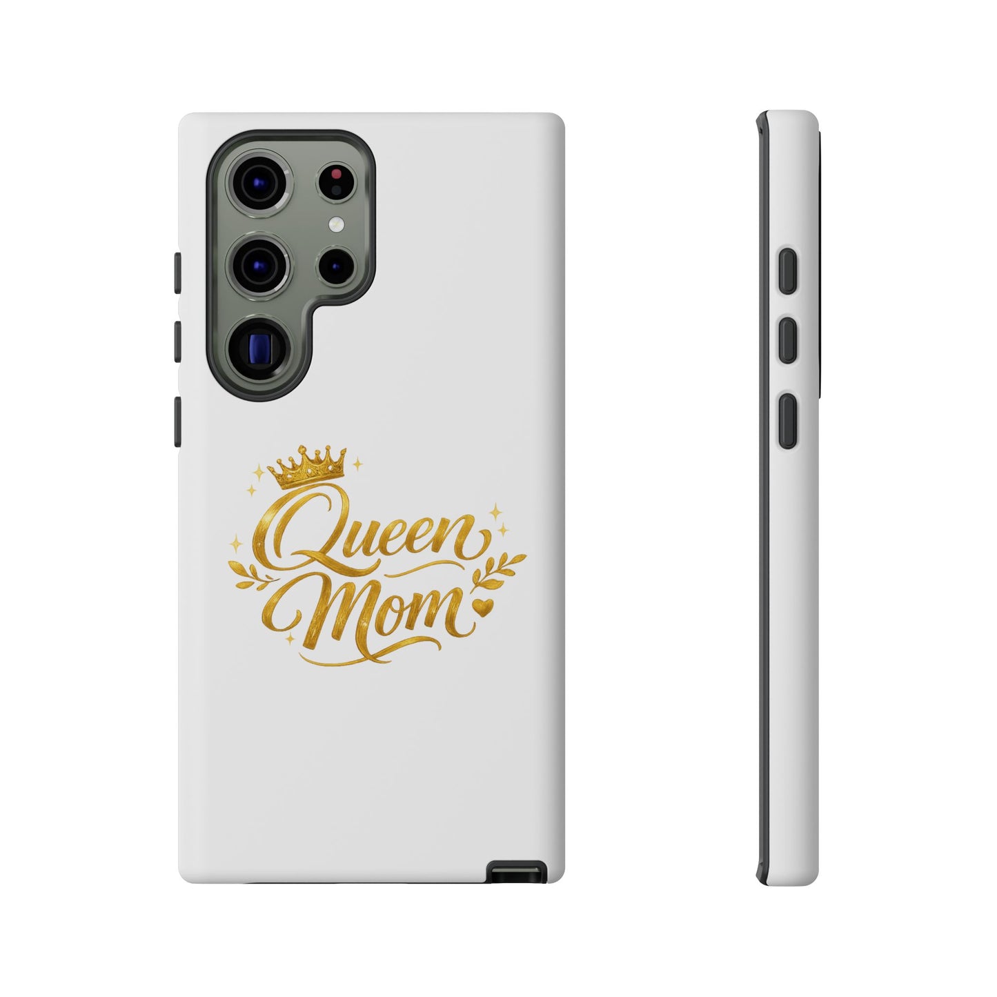 Queen Mom Tough Phone Case — Gold Crown Design, Protective Slim Armor