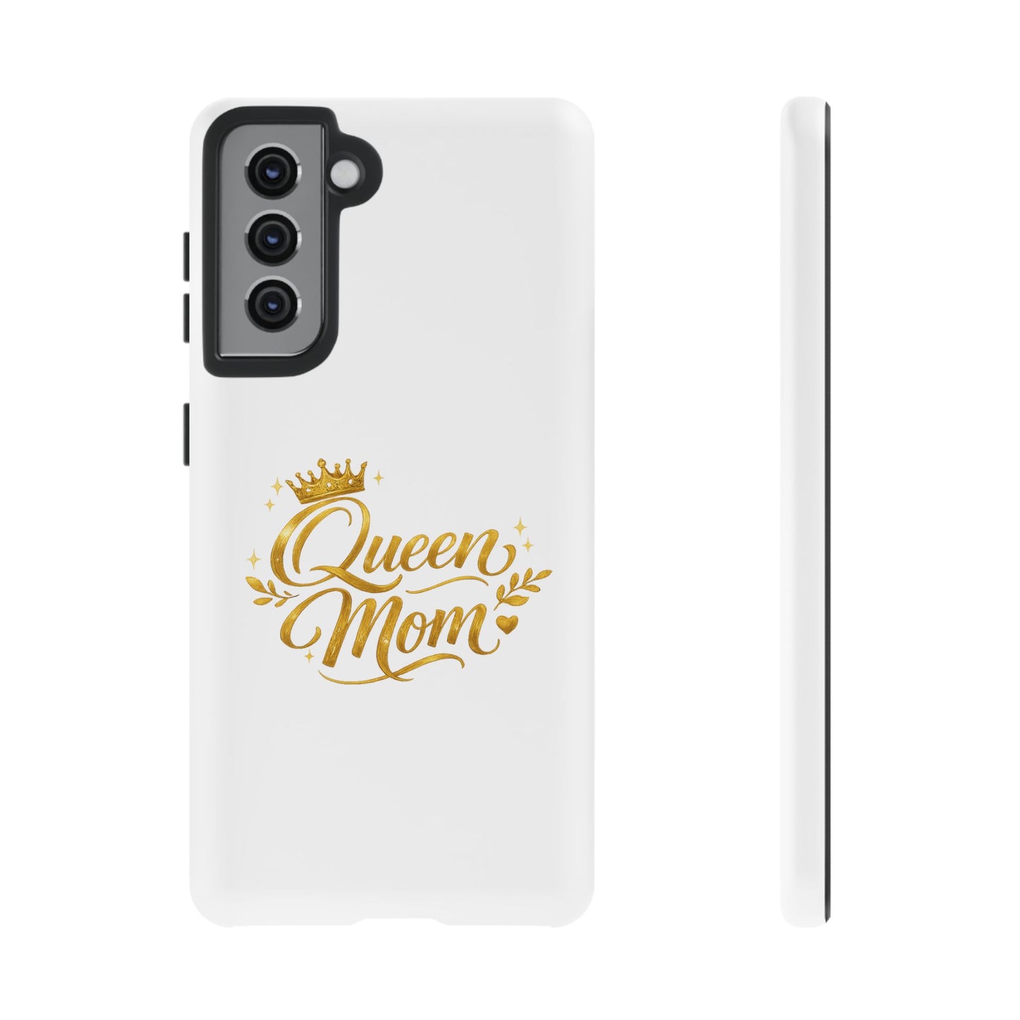 Queen Mom Tough Phone Case — Gold Crown Design, Protective Slim Armor