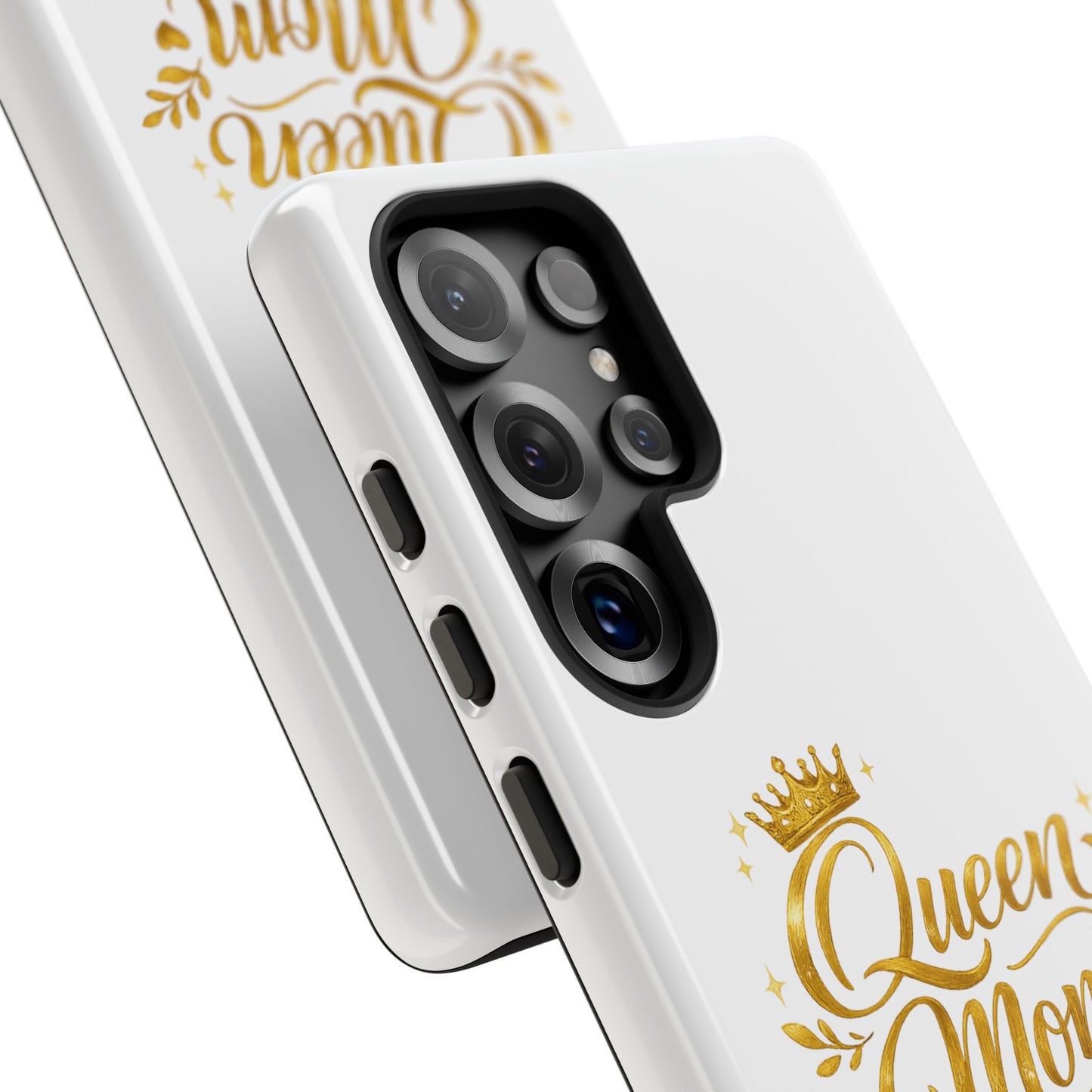 Queen Mom Tough Phone Case — Gold Crown Design, Protective Slim Armor