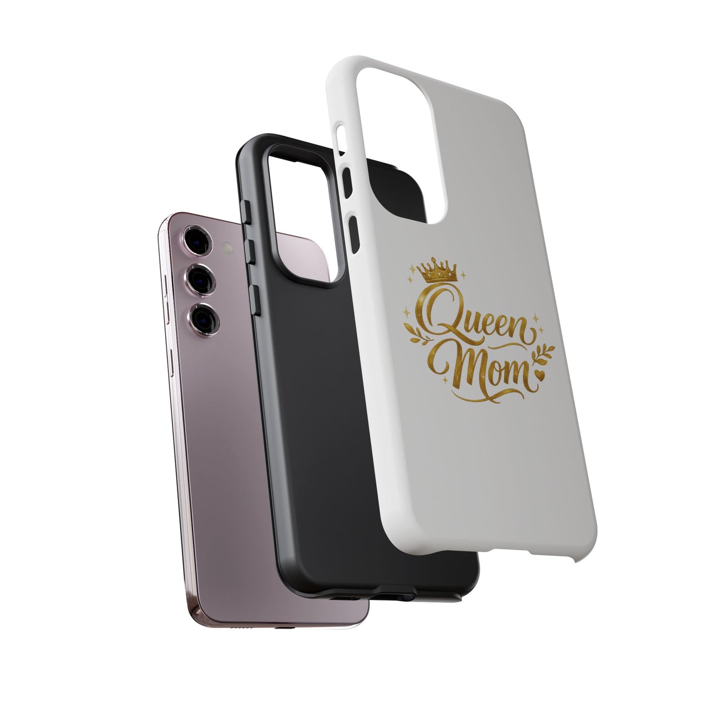 Queen Mom Tough Phone Case — Gold Crown Design, Protective Slim Armor