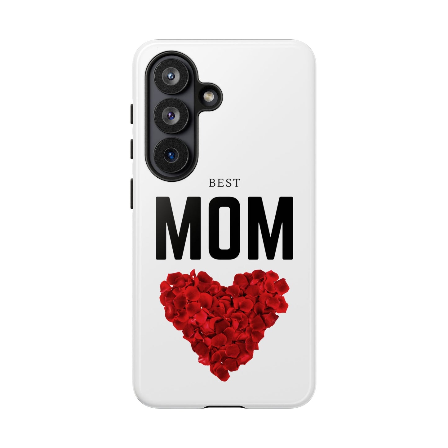 Best Mom Phone Case — Red Rose Heart Mother's Day Protective Cover