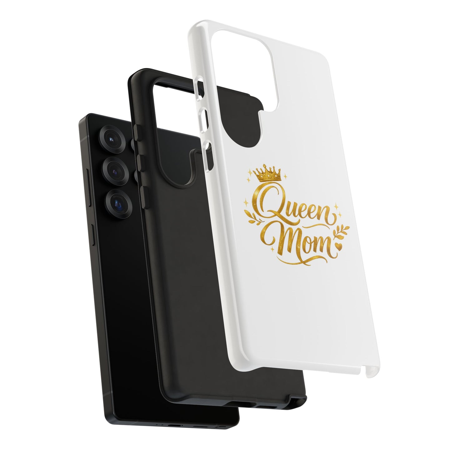 Queen Mom Tough Phone Case — Gold Crown Design, Protective Slim Armor