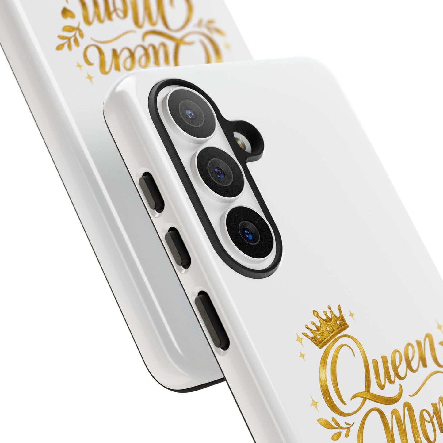 Queen Mom Tough Phone Case — Gold Crown Design, Protective Slim Armor