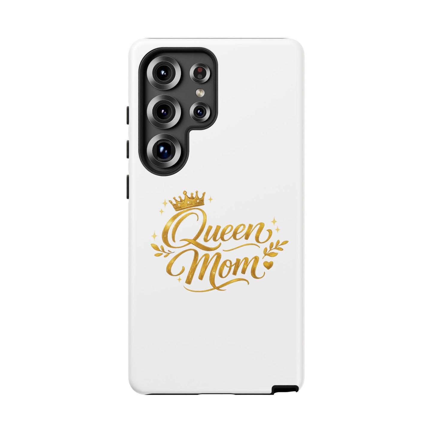 Queen Mom Tough Phone Case — Gold Crown Design, Protective Slim Armor