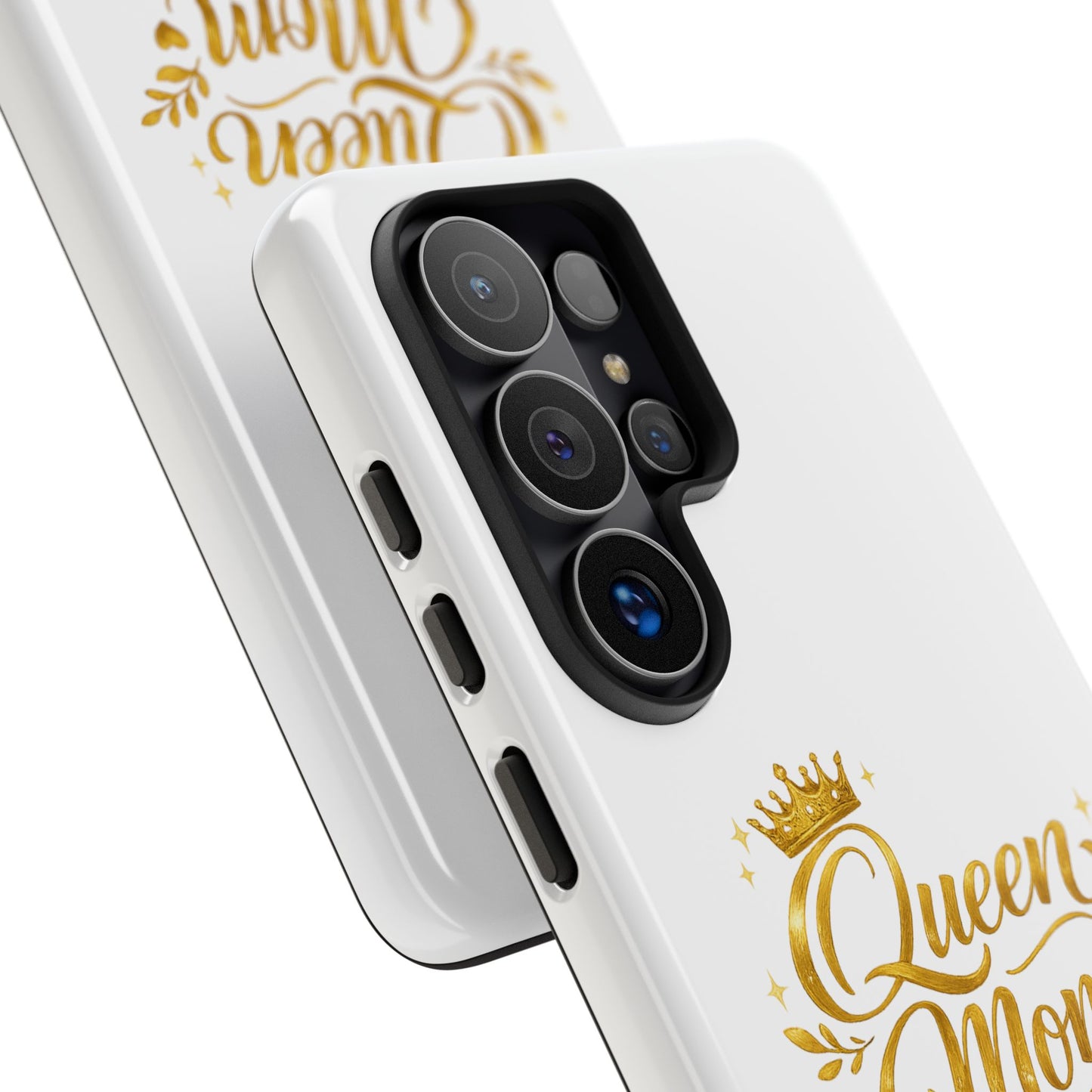 Queen Mom Tough Phone Case — Gold Crown Design, Protective Slim Armor