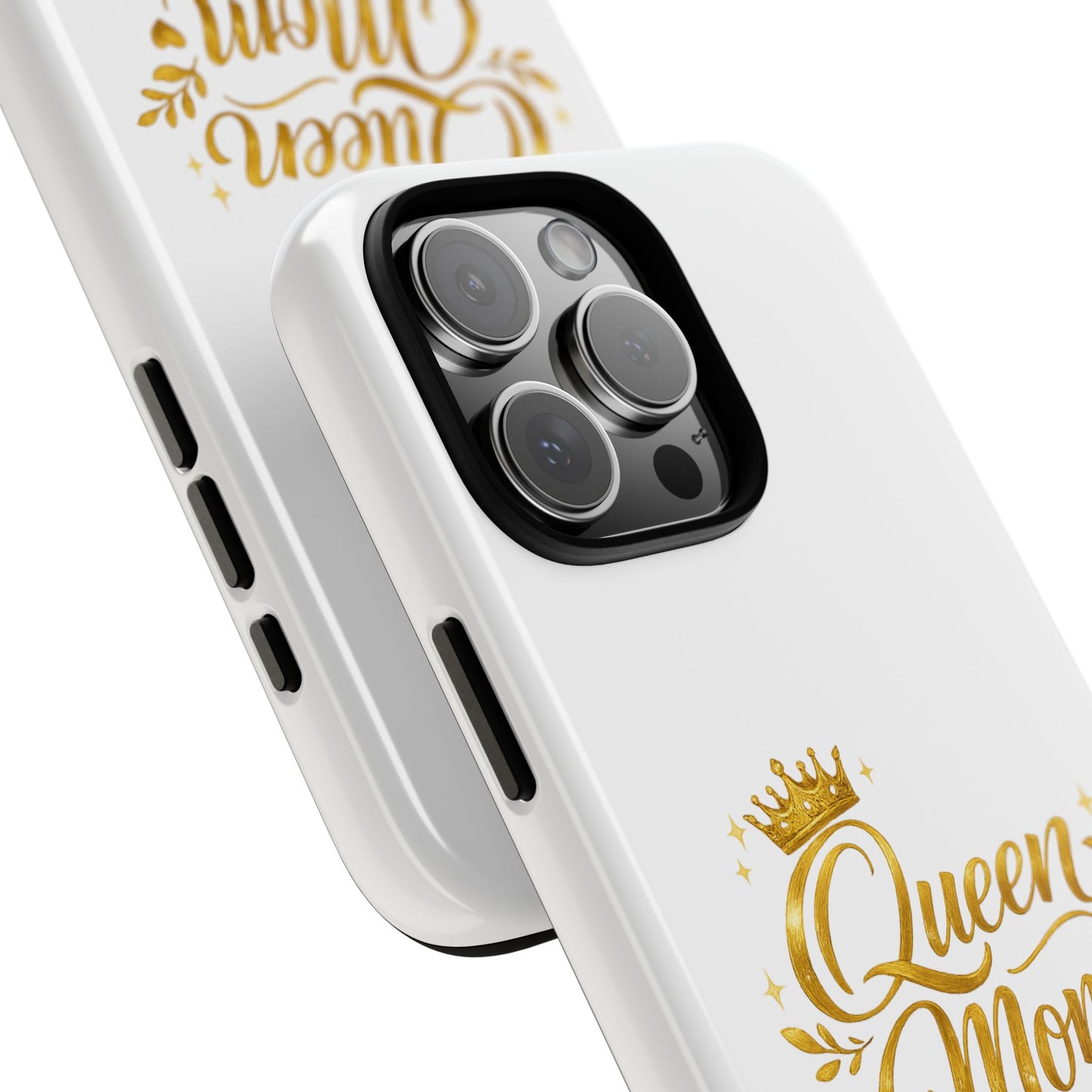 Queen Mom Tough Phone Case — Gold Crown Design, Protective Slim Armor