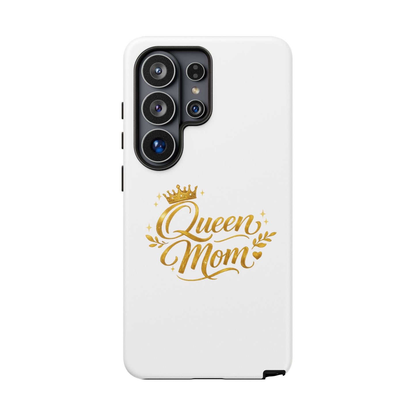 Queen Mom Tough Phone Case — Gold Crown Design, Protective Slim Armor