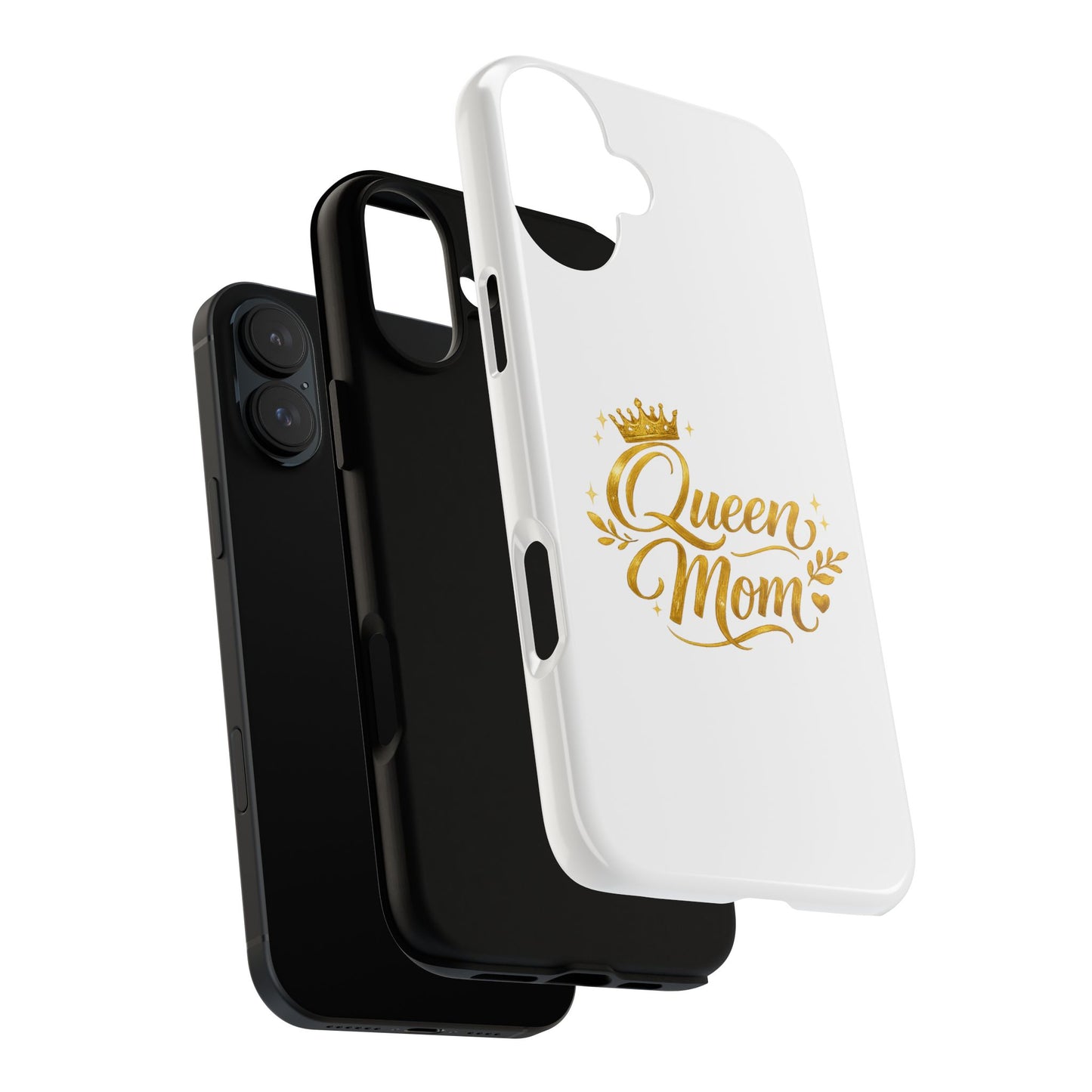 Queen Mom Tough Phone Case — Gold Crown Design, Protective Slim Armor