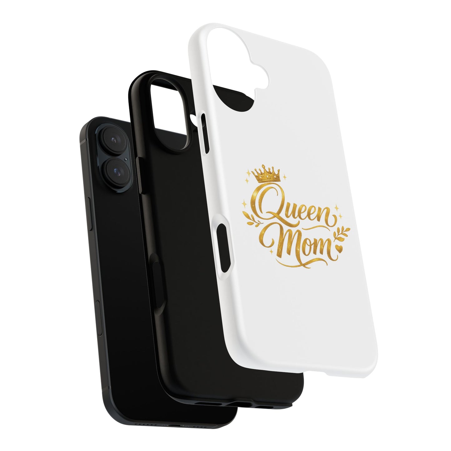 Queen Mom Tough Phone Case — Gold Crown Design, Protective Slim Armor