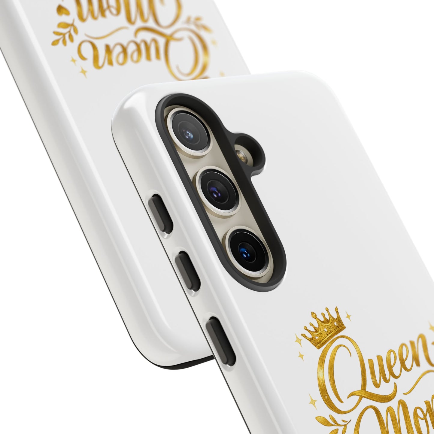 Queen Mom Tough Phone Case — Gold Crown Design, Protective Slim Armor