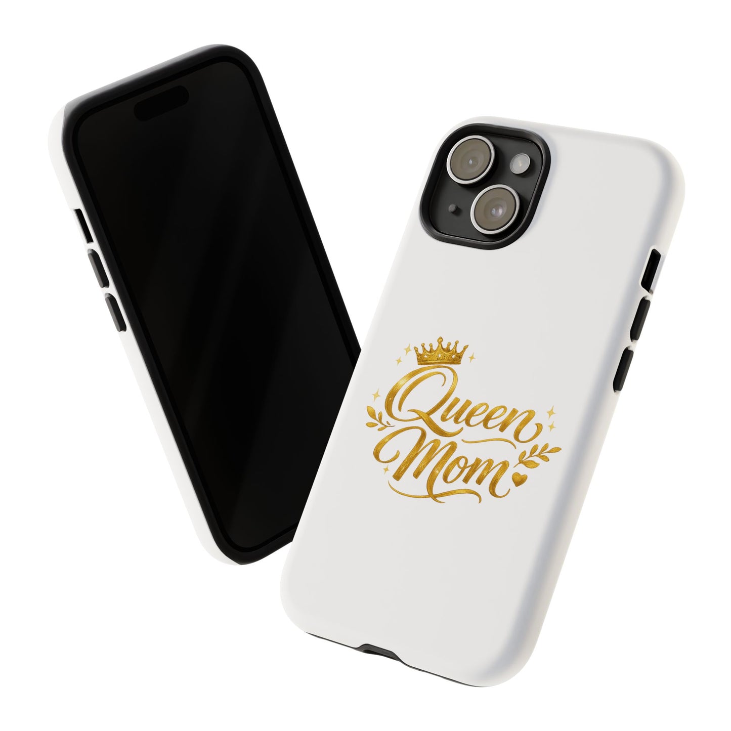 Queen Mom Tough Phone Case — Gold Crown Design, Protective Slim Armor