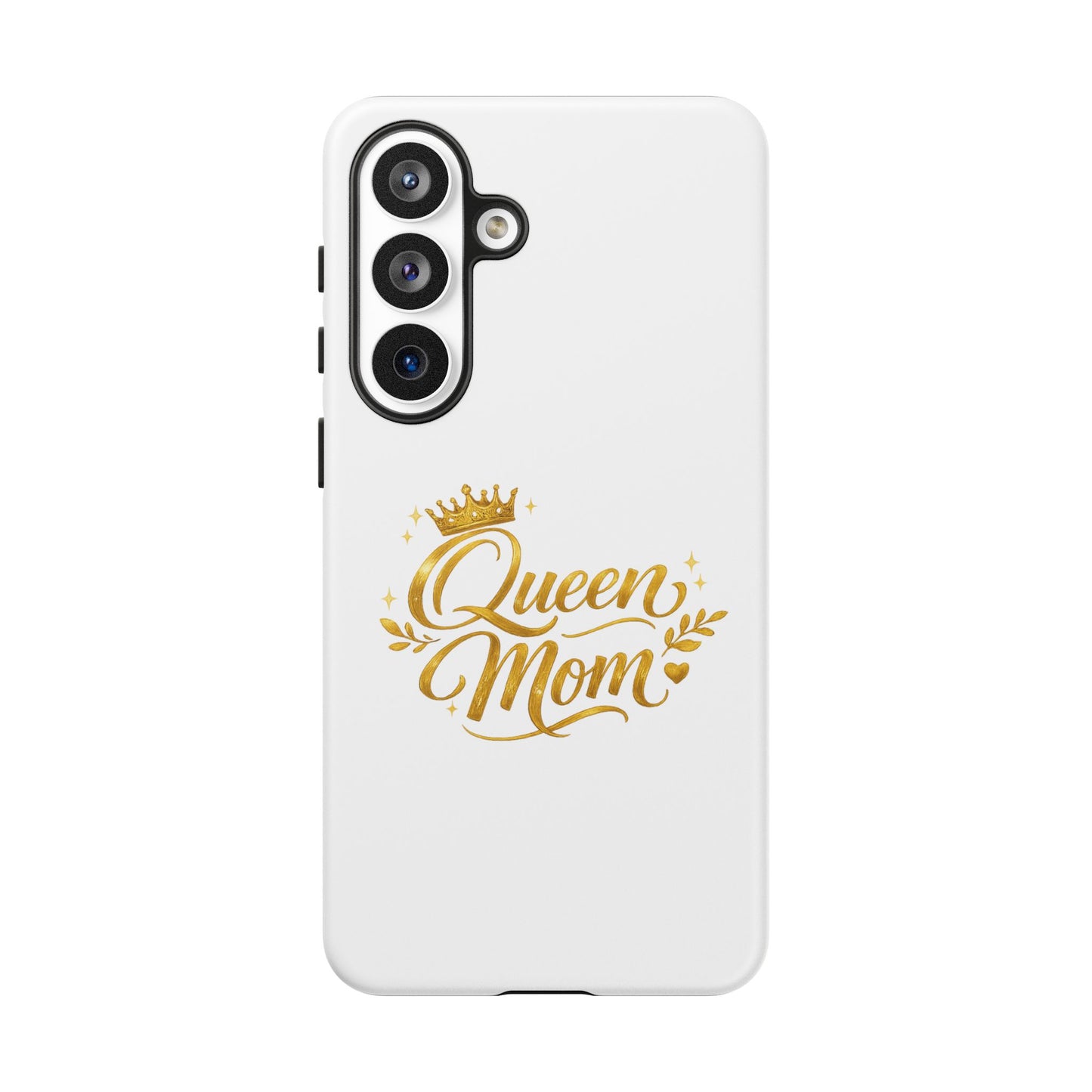 Queen Mom Tough Phone Case — Gold Crown Design, Protective Slim Armor