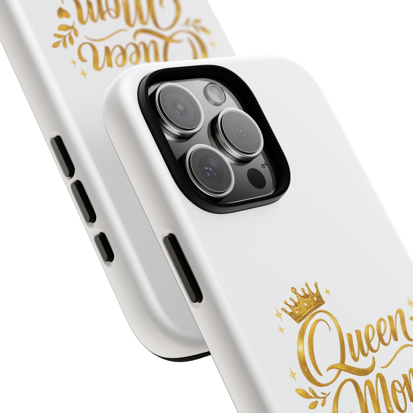 Queen Mom Tough Phone Case — Gold Crown Design, Protective Slim Armor