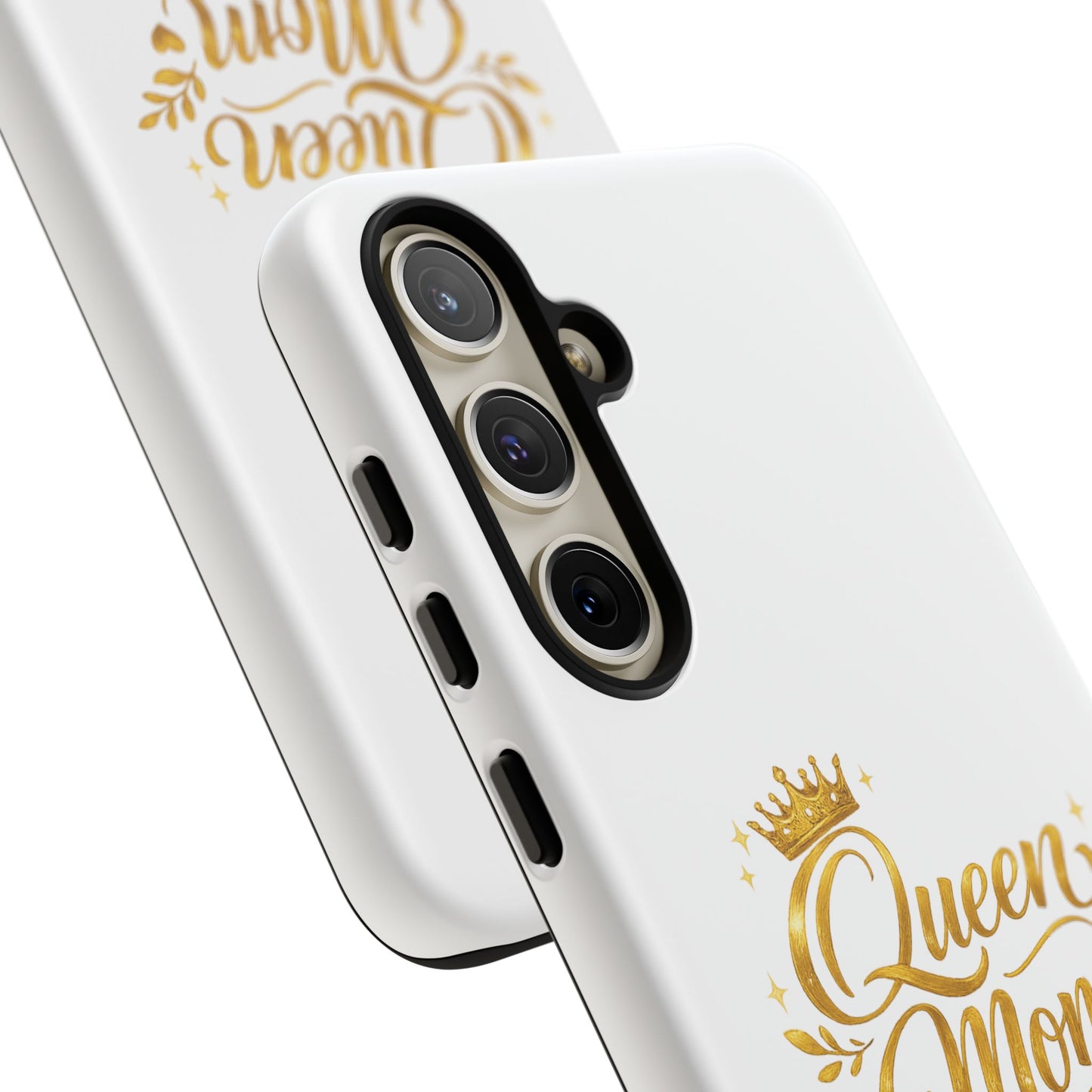 Queen Mom Tough Phone Case — Gold Crown Design, Protective Slim Armor