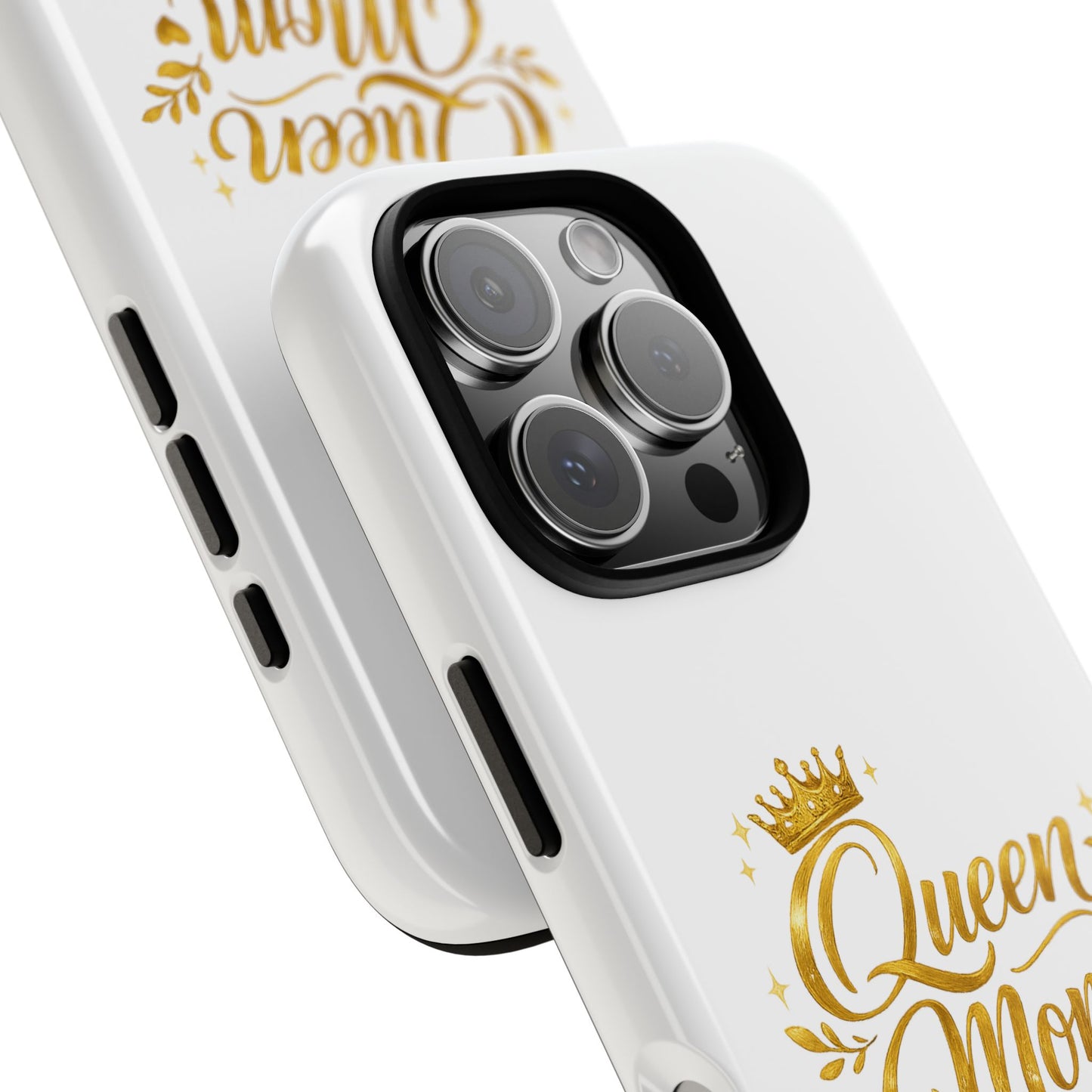 Queen Mom Tough Phone Case — Gold Crown Design, Protective Slim Armor