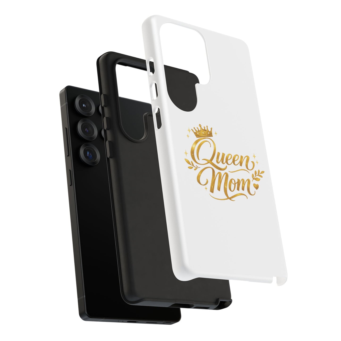 Queen Mom Tough Phone Case — Gold Crown Design, Protective Slim Armor